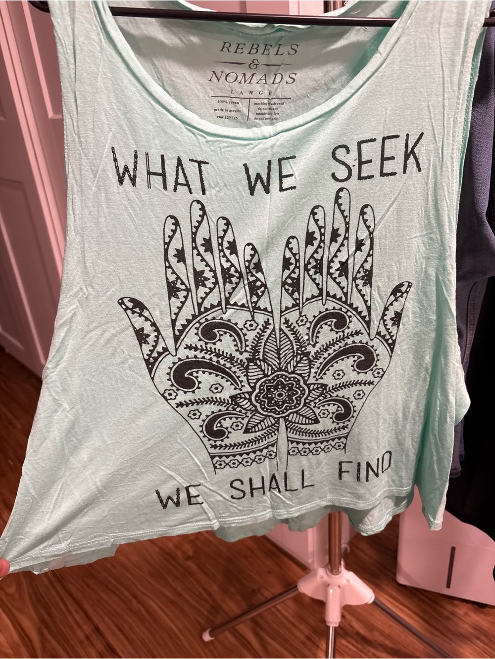 Mint Graphic Tank Top - 'What We Seek'